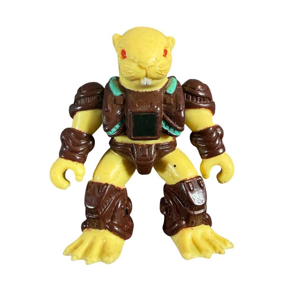 Vintage 1987 Battle Beasts Beaver-Whitewater Action Figure Takara Hasbro 2 inch